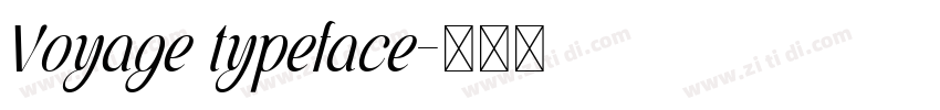 Voyage typeface字体转换
